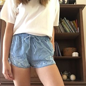 Abercrombie & Fitch Blue Lyocell Denim Shorts